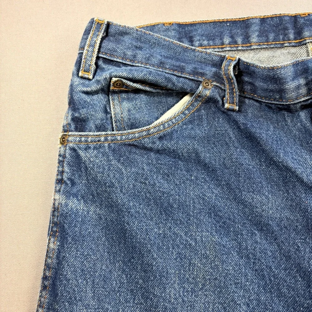 Dickies Jeans Mens 38x30 Blue Denim Relaxed Fit Straight Leg Work Pants